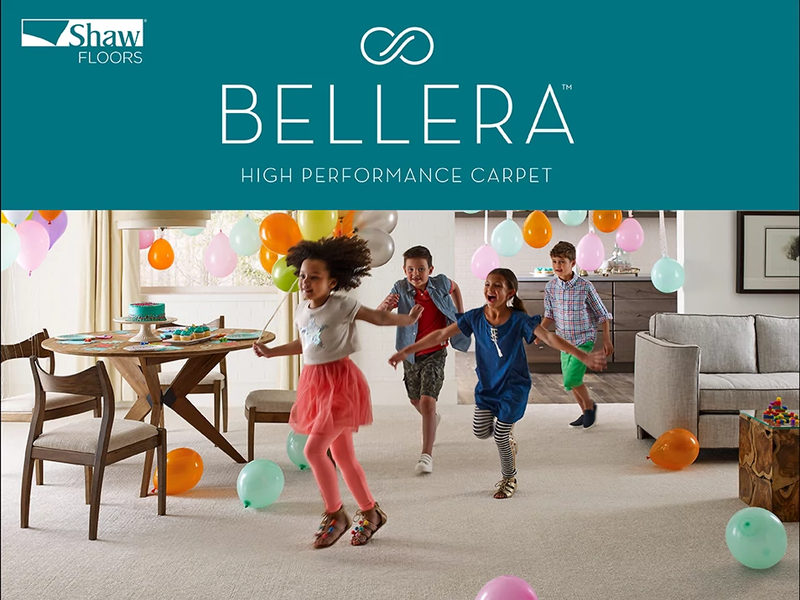 Bellera Carpet promo image of kids birthday party from Triangle Flooring Center in Carrboro, North Carolina